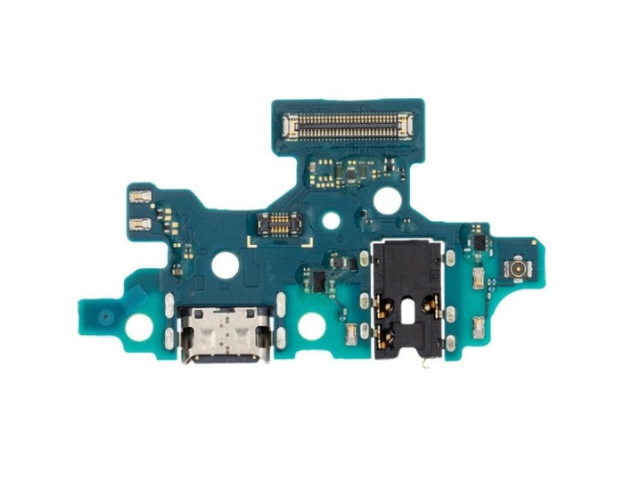 Шлейф для Samsung A415F A41, микрофона, коннектора наушников, коннектора зарядки