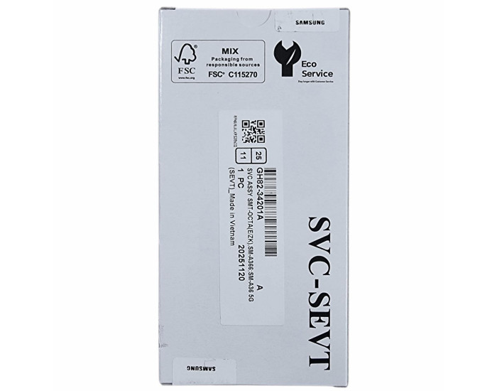 Дисплей з сенсорним екраном (модуль) Samsung A366 Galaxy A36 5G, чорний з рамкою, оригінал, сервісна упаковка GH82-34201A