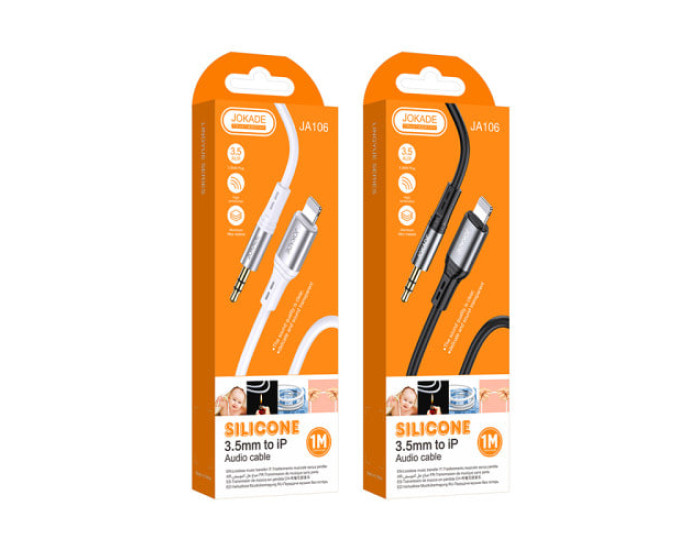 Кабель AUX to Lightning Jokade JA106 LINGYUE (3,5мм 1м) белый