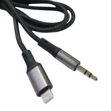 Кабель AUX to Lightning Jokade JA108 JUNYU (3,5мм 1м) черный