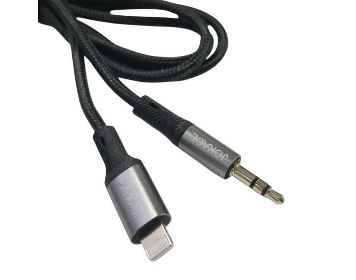 Кабель AUX to Lightning Jokade JA108 JUNYU (3,5мм 1м) черный