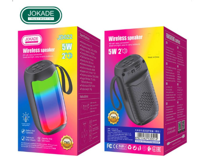 Колонка Bluetooth Jokade JD022 FANSHENG, черный
