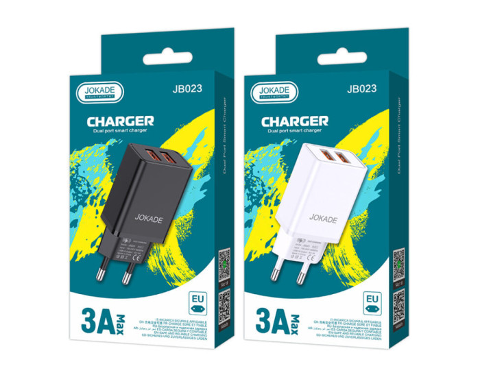 Сетевое зарядное устройство Jokade JB023 Shiyuan (3A/2USB-A) Белый