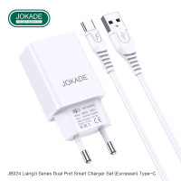 Сетевое зарядное устройство Jokade JB024 Liangzi (3A/2USB-A) с кабелем Type-C Белый