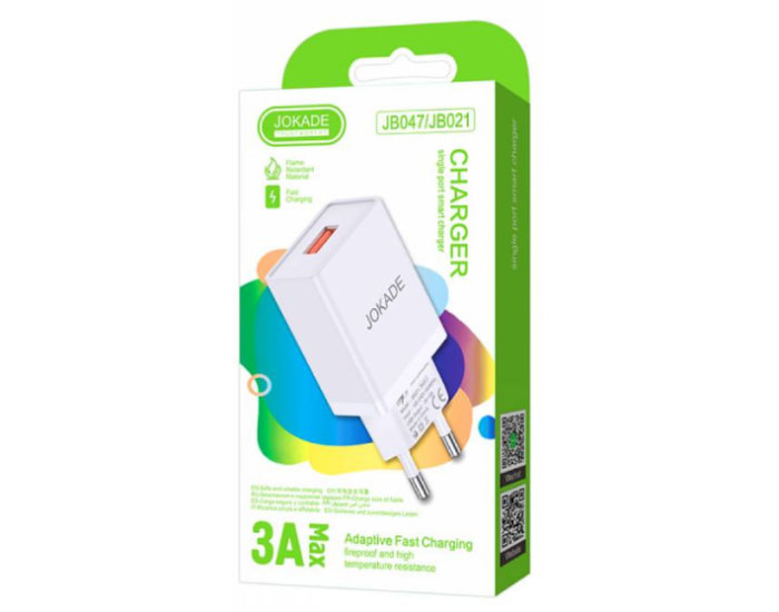 Мережеве зарядний пристрій Jokade JB047 XUETI (3A/USB-A) Білий