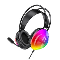 Навушники Jokade JD056 HUIYING RGB з мікрофоном чорний
