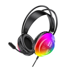 Навушники Jokade JD056 HUIYING RGB з мікрофоном чорний