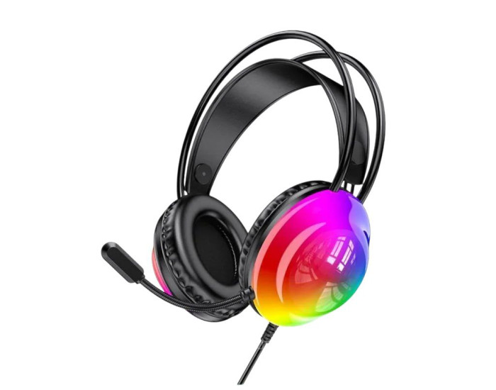 Навушники Jokade JD056 HUIYING RGB з мікрофоном чорний