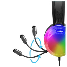 Навушники Jokade JD056 HUIYING RGB з мікрофоном чорний