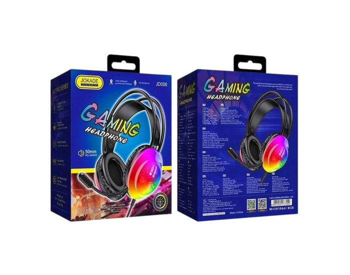 Навушники Jokade JD056 HUIYING RGB з мікрофоном чорний