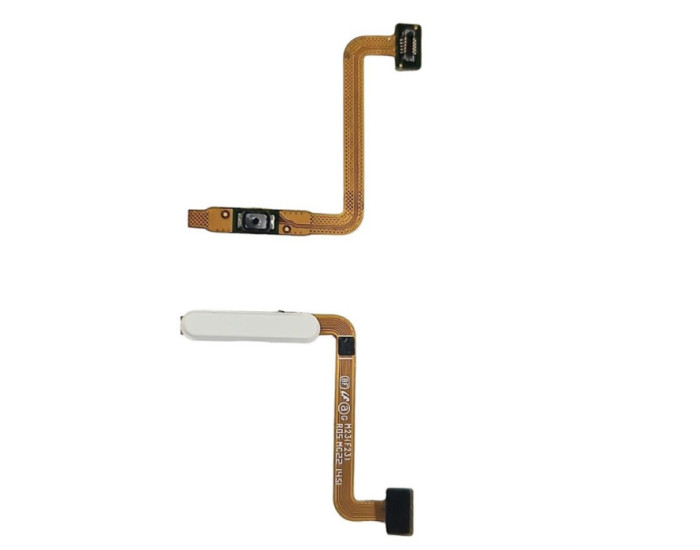 Шлейф для Samsung A23 4G/5G /A235 /A236, кнопки включения, сканер отпечатка пальца (Touch ID) белый