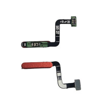 Шлейф для Samsung A32 5G A326, кнопки включения, сканер отпечатка пальца (Touch ID) красный