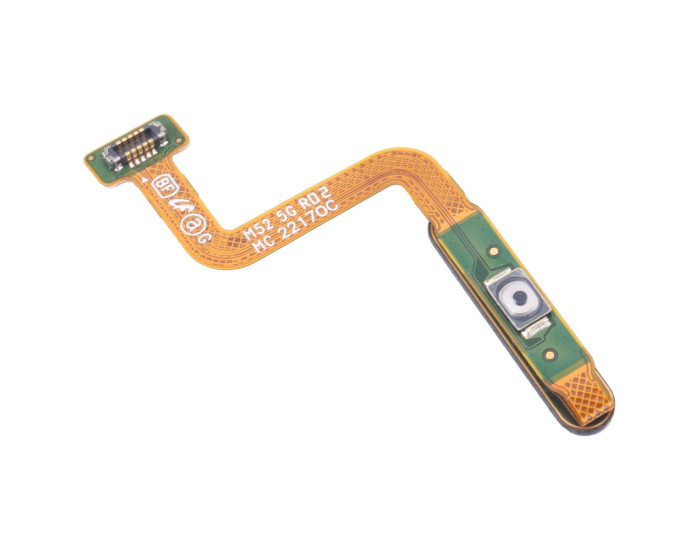 Шлейф для Samsung M526 Galaxy M52 /M52 5G с кнопкой включения, сканер отпечатка пальца (Touch ID) Blue