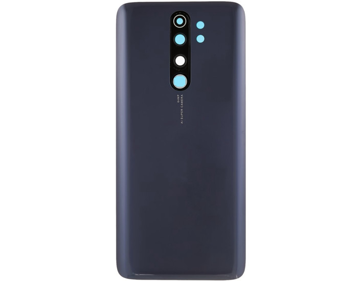 Задняя крышка для Xiaomi Redmi Note 8 Pro, чёрная со стеклом камеры, оригинал