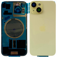 Задняя панель корпуса iPhone 15 Plus Yellow, со стеклом камеры, MagSafe, оригинал