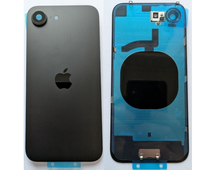 Задняя панель корпуса для iPhone 16e Black, со стеклом камеры, MagSafe, оригинал