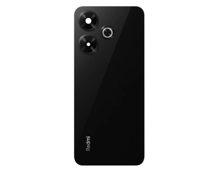 Задня панель корпуси Xiaomi Redmi 13, чорна з склом камери, оригінал