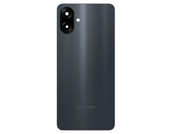 Задняя панель корпуса для Samsung A075 Galaxy A07 4G, серый (Gray) со стеклом камеры, оригинал