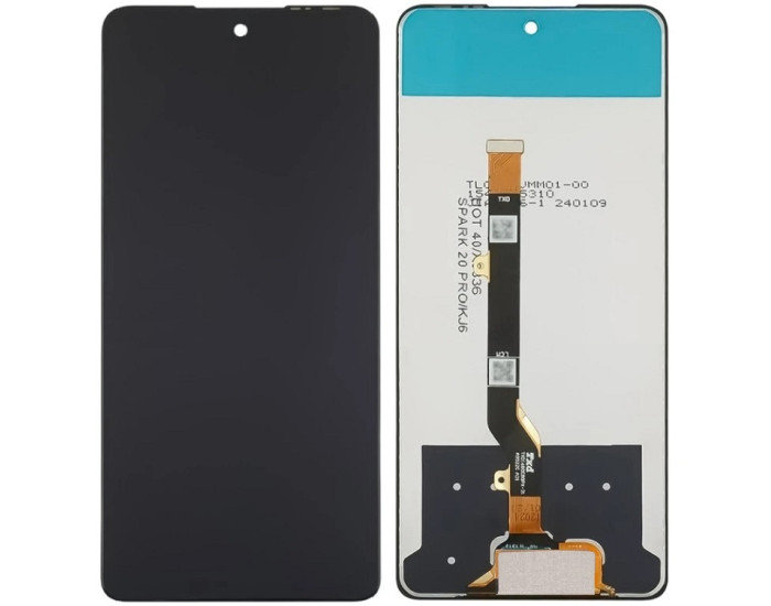 Дисплей с сенсорным экраном (модуль) Infinix Note 40 Pro (X6850) /Note 40 Pro 5G (X6851) /Tecno Spark 20 Pro Plus (KJ7) черный, оригинал