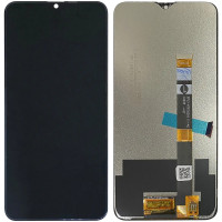 Дисплей с сенсорным экраном (модуль) Oppo A12 /A5S /A7 /Realme 3, черный с черным шлейфом, оригинал