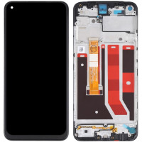 Дисплей с сенсорным экраном (модуль) Oppo A53 4G 2020 /A53s /A32 /A33 2020 /A73 5G; Realme 7i /C17, черный с рамкой, оригинал