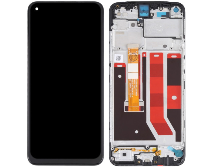 Дисплей с сенсорным экраном (модуль) Oppo A53 4G 2020 /A53s /A32 /A33 2020 /A73 5G; Realme 7i /C17, черный с рамкой, оригинал