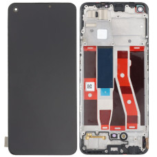 Дисплей з сенсорним екраном (модуль) Oppo A74 4G /A94 /A95 /Reno 5 Lite /6 Lite /F19 /F19 Pro, чорний з рамкою, OLED