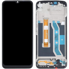 Дисплей с сенсорным экраном (модуль) Realme C21Y /C25Y, черный с рамкой, оригинал