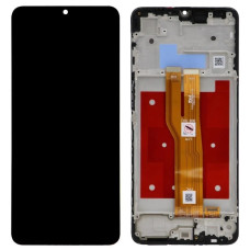 Дисплей с сенсорным экраном (модуль) Samsung A075 Galaxy A07 4G, черный с рамкой, оригинал