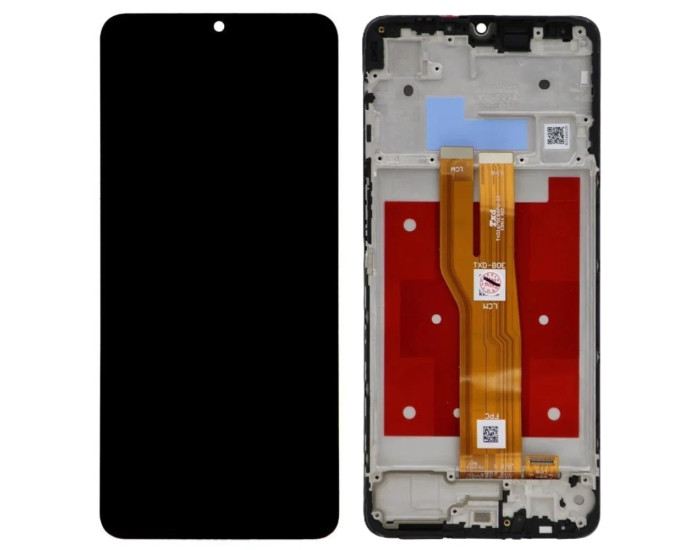Дисплей с сенсорным экраном (модуль) Samsung A075 Galaxy A07 4G, черный с рамкой, оригинал
