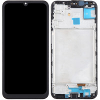 Дисплей с сенсорным экраном (модуль) Samsung A155 A15 /A156, черный с рамкой, оригинал
