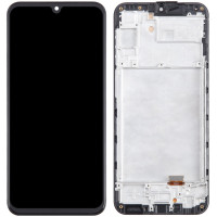 Дисплей з сенсорним екраном (модуль) Samsung A245 A24, чорний з рамкою, TFT