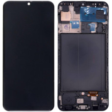 Дисплей з сенсорним екраном (модуль) Samsung A305 A30 2019 /A505 A50 2019, чорний з рамкою, TFT