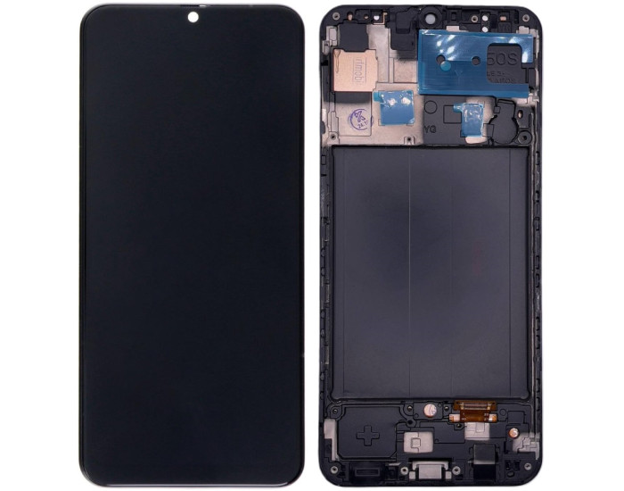 Дисплей з сенсорним екраном (модуль) Samsung A305 A30 2019 /A505 A50 2019, чорний з рамкою, TFT