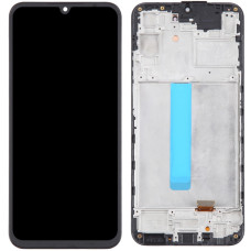 Дисплей с сенсорным экраном (модуль) Samsung A256 A25, черный с рамкой, переклейка