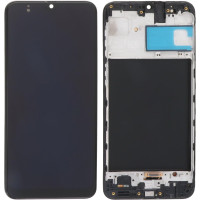 Дисплей з сенсорним екраном (модуль) Samsung M307 M30s /M305 M30 /M215 M21 /M315 M31, чорний з рамкою, High Copy, широкий обідок, OLED