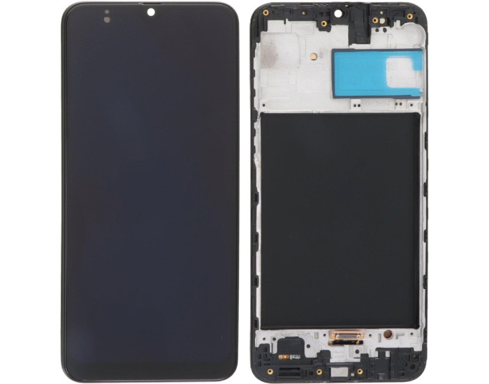 Дисплей з сенсорним екраном (модуль) Samsung M307 M30s /M305 M30 /M215 M21 /M315 M31, чорний з рамкою, High Copy, широкий обідок, OLED