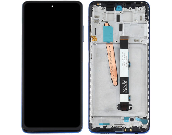 Дисплей с сенсорным экраном (модуль) Xiaomi Mi 10T Lite /Poco X3 /Poco X3 Pro, синий с рамкой, оригинал
