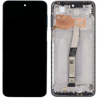 Дисплей с сенсорным экраном (модуль) Xiaomi Redmi Note 9 Pro /Note 9S, серый с рамкой, оригинал