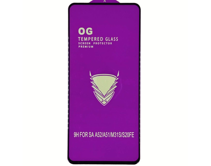 Защитное стекло Tempered Glass OG Premium Samsung A51 /S20 FE /Moto G84 5G, Black