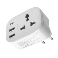 Мережевий Перехідник Jokade JB074 YUETONG 3USB+BIT (European standard) Білий