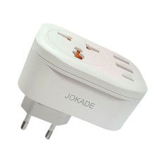 Сетевой переходник Jokade JB074 YUETONG 3USB+BIT (European standard) белый