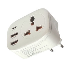 Сетевой переходник Jokade JB074 YUETONG 3USB+BIT (European standard) белый
