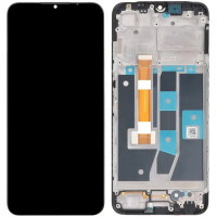 Дисплей с сенсорным экраном (модуль) Oppo A16/A16S, версия 2, черный с рамкой