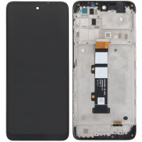 Дисплей з сенсорним екраном (модуль) Motorola XT2229 Moto E32s, чорний з рамкою, оригінал
