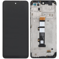 Дисплей з сенсорним екраном (модуль) Motorola XT2229 Moto E32s, чорний з рамкою, оригінал
