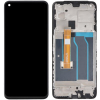 Дисплей с сенсорным экраном (модуль) Realme 7 5G, p/n DI0649JN01 V05, черный с рамкой