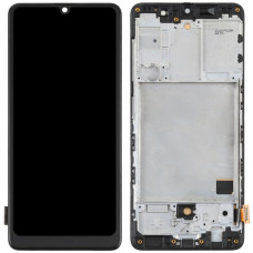 Дисплей з сенсорним екраном (модуль) Samsung A415 A41 2020, чорний з рамкою, In-Cell (без Touch ID)