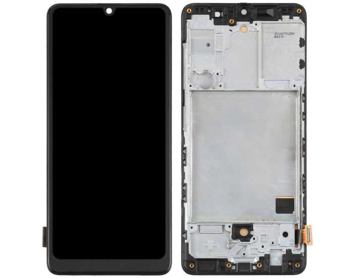 Дисплей з сенсорним екраном (модуль) Samsung A415 A41 2020, чорний з рамкою, In-Cell (без Touch ID)