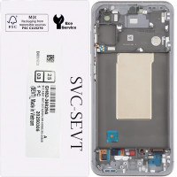 Дисплей з сенсорним екраном (модуль) Samsung A566 Galaxy A56, чорний з рамкою сірою, оригінал, сервісна упаковка (GH82-36829B)
